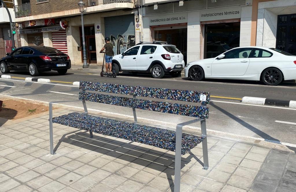 Benches Made Of Recycled Bottle Caps